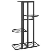 Bloemenstandaard met 4 lagen 43x22x76 cm metaal zwart 5