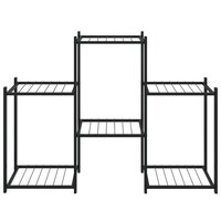 Bloemenstandaard 83x25x60 cm ijzer zwart 3