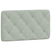 Hoofdbordkussen 80 cm fluweel lichtgrijs 2