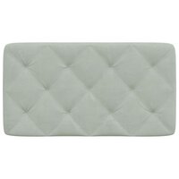 Hoofdbordkussen 80 cm fluweel lichtgrijs 5