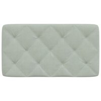 Hoofdbordkussen 90 cm velvet lichtgrijs 5