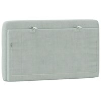 Hoofdbordkussen 90 cm velvet lichtgrijs 7