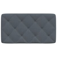 Hoofdbordkussen 90 cm fluweel donkergrijs 5