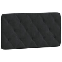 Hoofdbordkussen 100 cm fluweel zwart 2