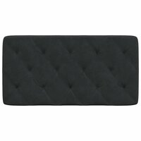 Hoofdbordkussen 100 cm fluweel zwart 5