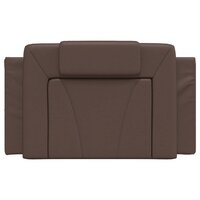 Hoofdbordkussen 80 cm kunstleer bruin 5