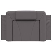 Hoofdbordkussen 80 cm kunstleer grijs 5