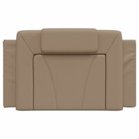 Hoofdbordkussen 80 cm kunstleer cappuccinokleurig 5