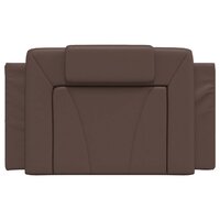 Hoofdbordkussen 90 cm kunstleer bruin 5