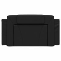 Hoofdbordkussen 100 cm kunstleer zwart 5