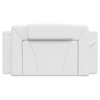 Hoofdbordkussen 100 cm kunstleer wit 5