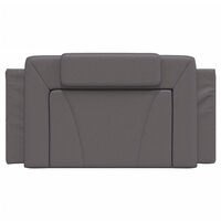 Hoofdbordkussen 100 cm kunstleer grijs 5