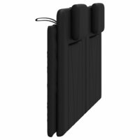 Hoofdbordkussen 120 cm kunstleer zwart 6