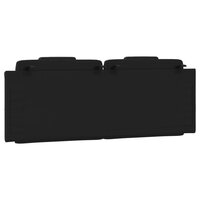 Hoofdbordkussen 120 cm kunstleer zwart 7