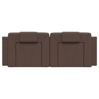 Hoofdbordkussen 120 cm kunstleer bruin 5