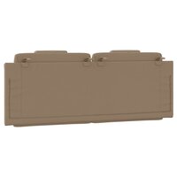 Hoofdbordkussen 120 cm kunstleer cappuccinokleurig 7