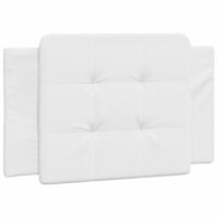 Hoofdbordkussen 80 cm kunstleer wit 2