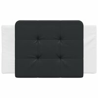 Hoofdbordkussen 90 cm kunstleer zwart en wit 4