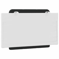 Hoofdbordkussen 90 cm kunstleer zwart en wit 6