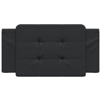 Hoofdbordkussen 100 cm kunstleer zwart 4