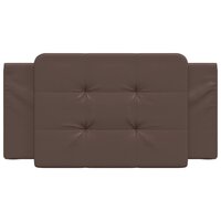 Hoofdbordkussen 100 cm kunstleer bruin 4
