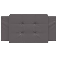 Hoofdbordkussen 100 cm kunstleer grijs 4