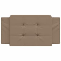 Hoofdbordkussen 100 cm kunstleer cappuccinokleurig 4