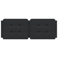 Hoofdbordkussen 120 cm kunstleer zwart 4