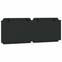 Hoofdbordkussen 120 cm kunstleer zwart 6