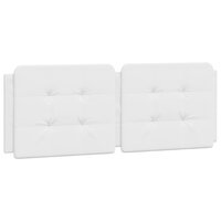 Hoofdbordkussen 120 cm kunstleer wit 2