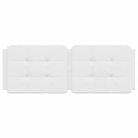 Hoofdbordkussen 120 cm kunstleer wit 4