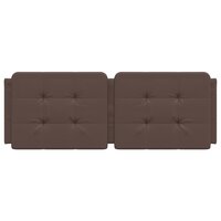Hoofdbordkussen 120 cm kunstleer bruin 4