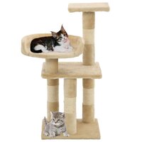 Kattenkrabpaal met sisal krabpalen 65 cm beige 2