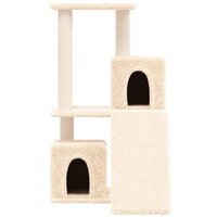 Kattenmeubel met sisal krabpalen 82 cm cr&egrave;mekleurig 3