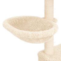 Kattenmeubel met sisal krabpalen 83 cm cr&egrave;mekleurig 8