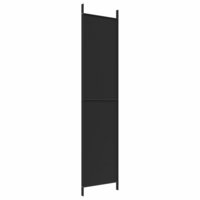 Kamerscherm met 3 panelen 150x220 cm stof zwart 6