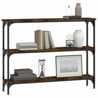 Wandtafel 100x22,5x75 cm bewerkt hout gerookt eikenkleurig 3