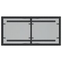 3-delige Bistroset met kussens poly rattan zwart 9