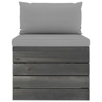 2-delige Loungeset met kussens pallet massief grenenhout 3