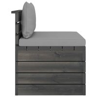 2-delige Loungeset met kussens pallet massief grenenhout 4