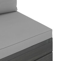 2-delige Loungeset met kussens pallet massief grenenhout 7