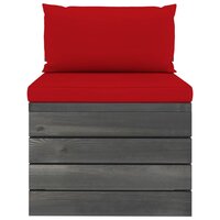 2-delige Loungeset met kussens pallet massief grenenhout 4