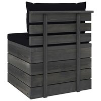 2-delige Loungeset met kussens pallet massief grenenhout 6