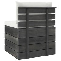 2-delige Loungeset met kussens pallet massief grenenhout 7