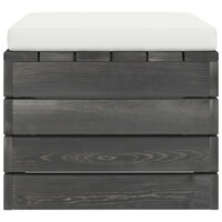 2-delige Loungeset met kussens pallet massief grenenhout 10