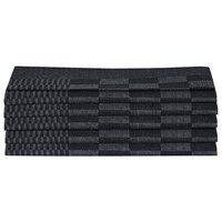 10-delige Keukendoekenset katoen zwart en grijs 5