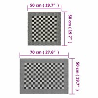 10-delige Keukendoekenset katoen zwart en wit 11