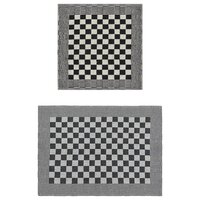 20-delige Keukendoekenset katoen zwart en wit 2