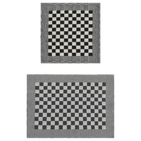 50-delige Keukendoekenset katoen zwart en wit 2