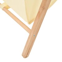 Wasmand 42x41x64 cm cederhout en stof beige 6